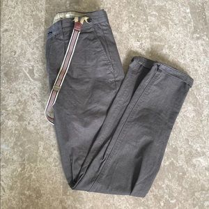 H&M tapered pants with suspenders